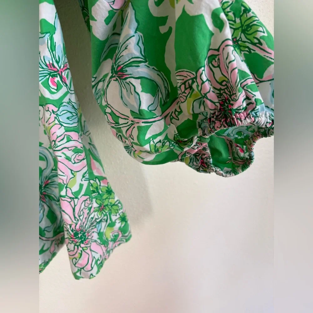 Lilly Pulitzer Spearmint Blossom Views Top - Picture 3 of 8
